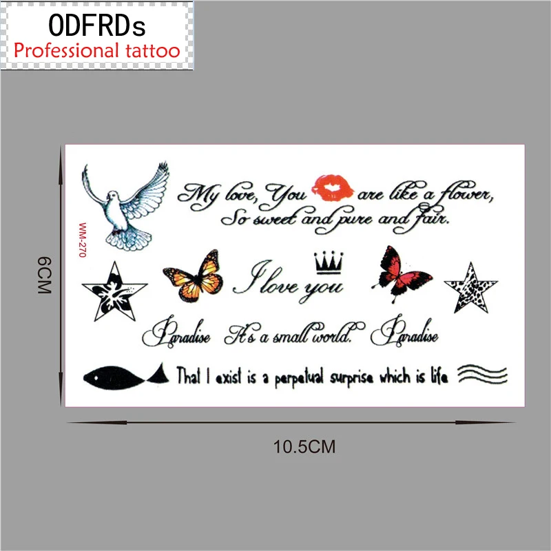 Rro маленькая свежая Водонепроницаемая временная татуировка хна для татуировки