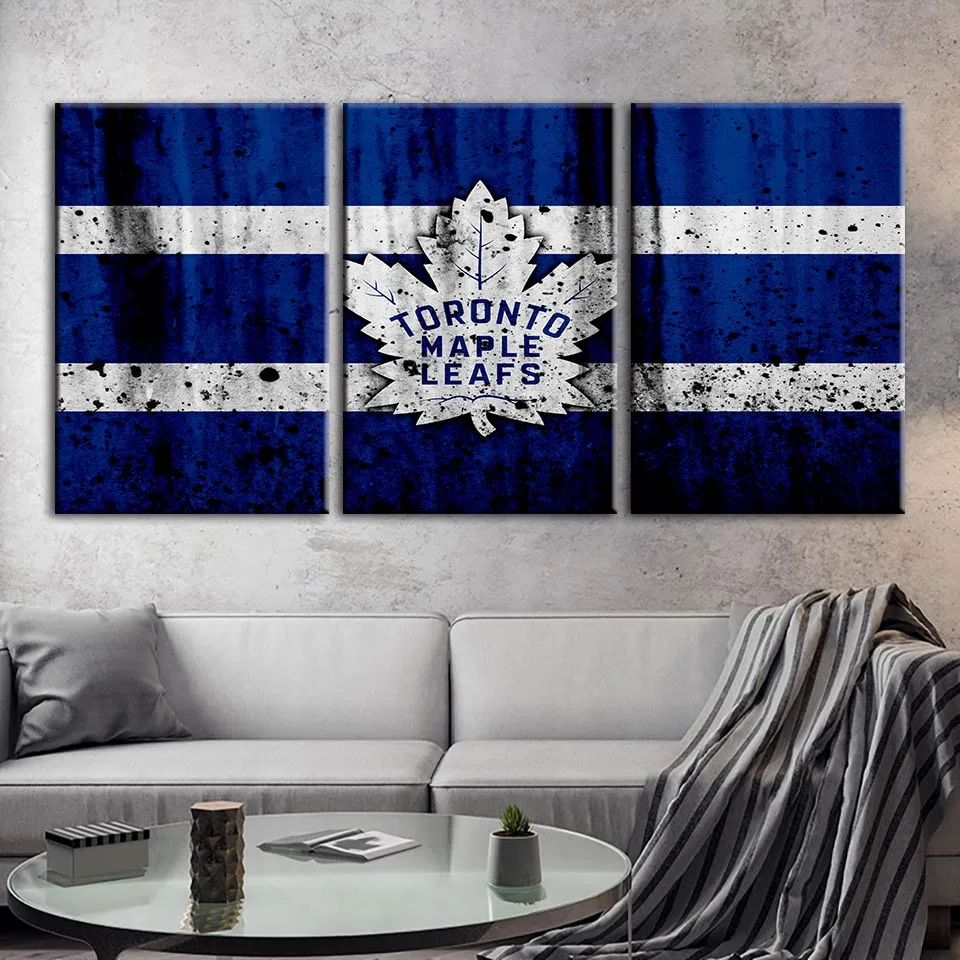 Холст настенный художественный принт украшение дома Toronto Maple Leafs флаг плакат Современная живопись для Модульная картина для гостиной рамки