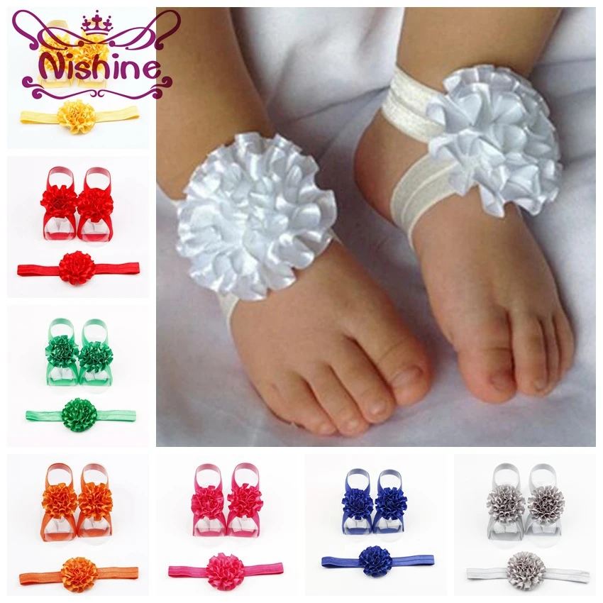 Nishine 3 шт./компл. Симпатичные девушки фотосессия с ленточным цветком босоножки