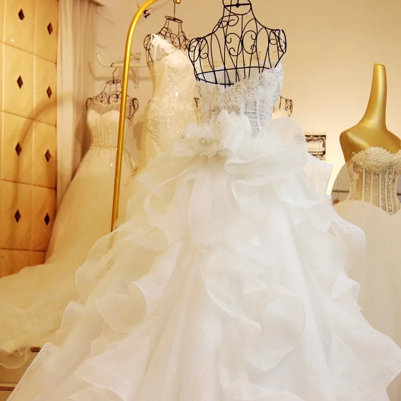 Vestidos De Noiva Романтические свадебные платья без бретелей бальное платье Свадебные платья с жемчугом кружево черное свадебное платье с бисером ремни