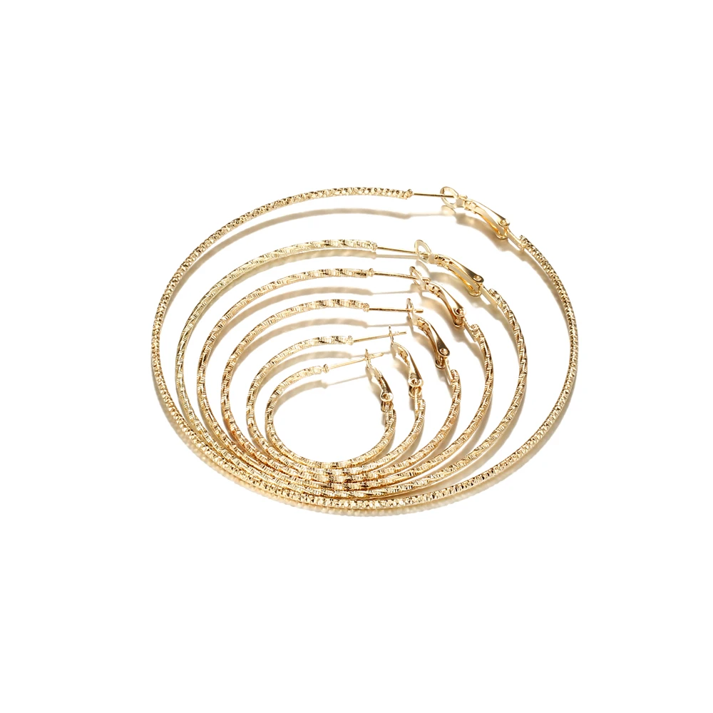 Комплект сережек для женщин и девочек IF ME большая геометрическая круглая форма в