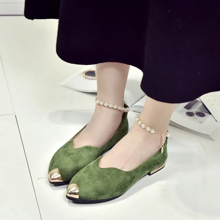 Плоским указал джокер обувь одного Мода мелкой мягкой замши металлические