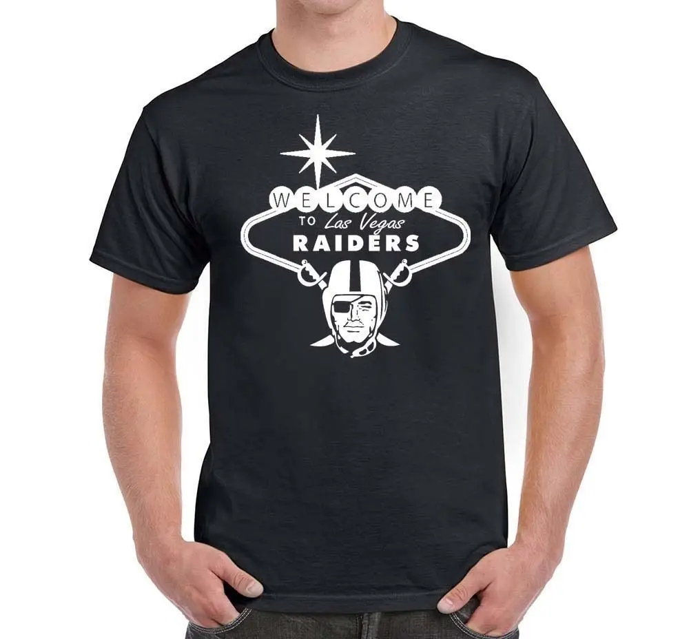 Добро пожаловать в Лас Вегас Raiders футболка Размеры S к 3XL Для мужчин Костюмы плюс