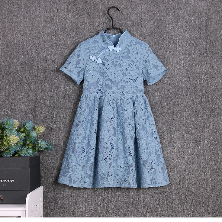 Брендовая одежда для всей семьи кружевное вечернее платье девочек улучшенное