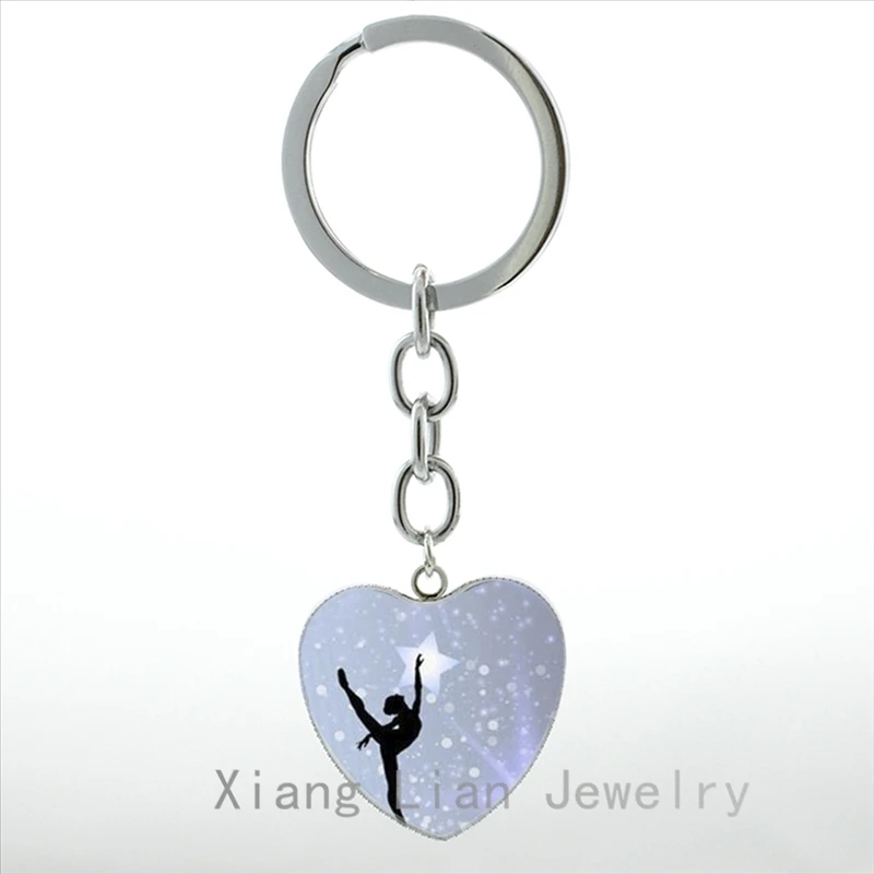 Женский брелок с кольцом снежинкой в виде танцевальной балерины|dance keychains|keychain