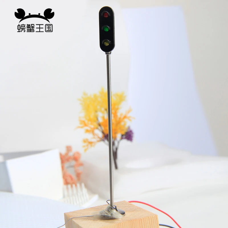 5 шт. модель железная дорога 3-Light Block Signals хо масштаб 11 см 14 Светодиодная светофора