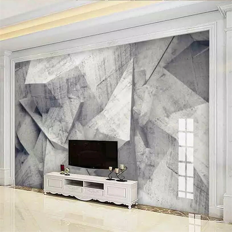 wellyu Custom 3d wallpaper Nordic minimalistic abstract line geometry murals marble TV background wall papers home decor | Обустройство