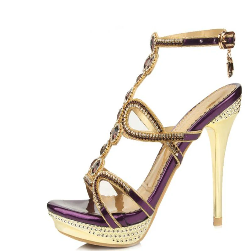 Для женщин 2018 новые летние с бриллиантом Кориум открытым носком пикантные