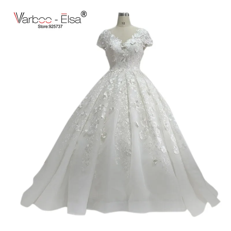 Элегантное винтажное свадебное платье с v образным вырезом и кружевной