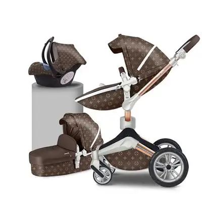 HOT MOM Star Горячая мама коляска ISOFIX интерфейс Автомобильное сиденье роскошный 3 в 1 детская коляска 87 см высокий пейзаж светильник коляска - Цвет: HOT MOM Star