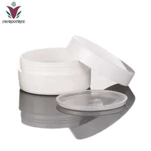 100 шт., лидер продаж, пластиковые косметические банки 10 мл 10 г, белая пластиковая баночка с белыми крышками, мини пластиковая баночка для крема, косметический контейнер