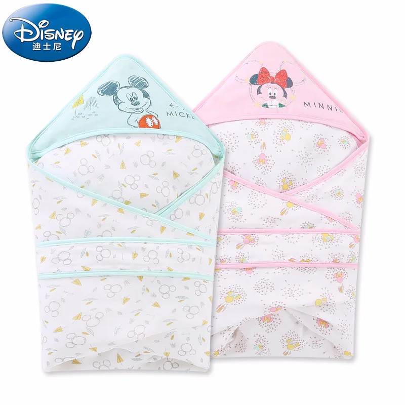 Disney 90*90 см детское полотенце для ванной с капюшоном Etamine, халат для девочки для младенцев, детское хлопчатобумажное одеяльце