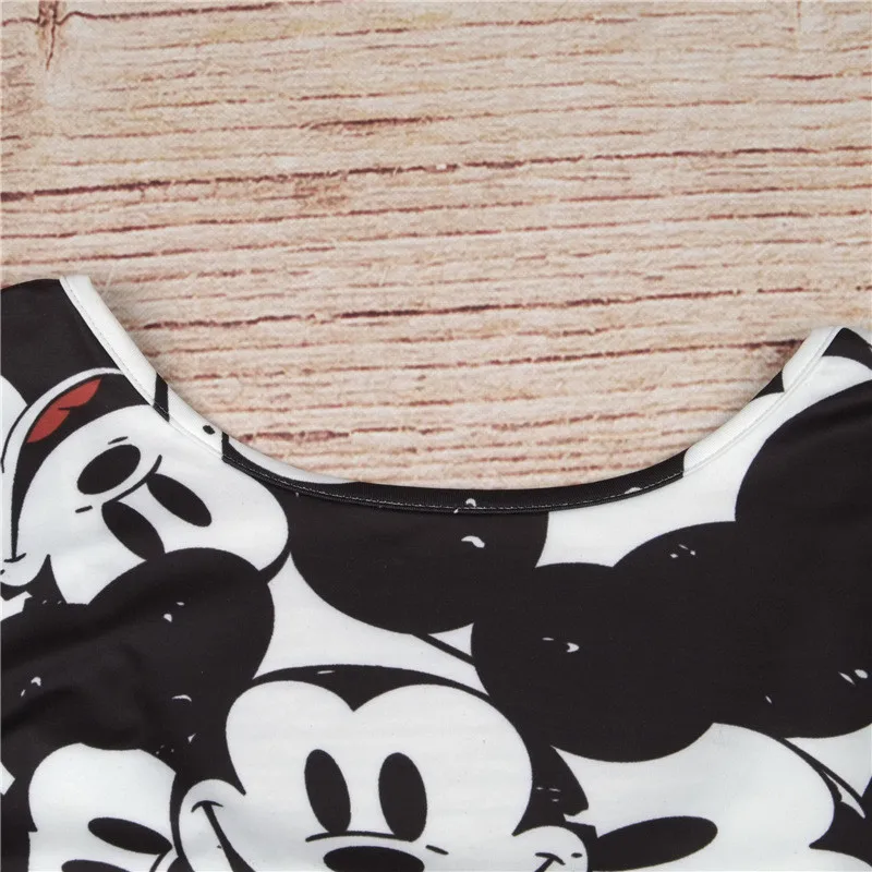 2017 New Bodysuit Women Short Combinaison Femme Sexy Body Cartoon Print Striped Rompers Womens Jumpsuit One Piece Overalls | Женская