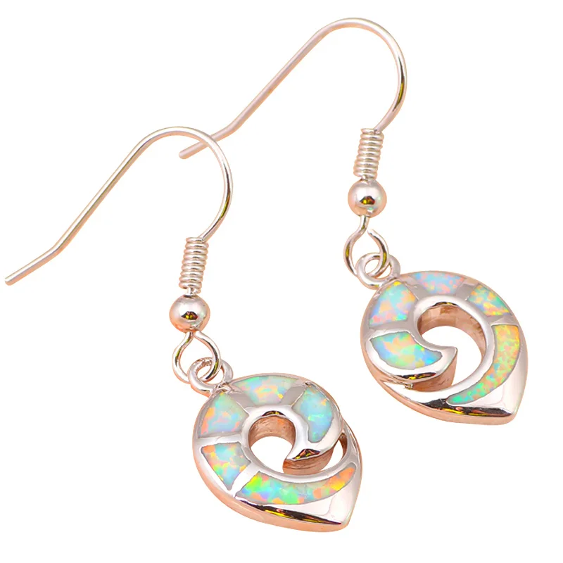 Опал ювелирные изделия Летний стиль серьги для женщин Белый огненный опал