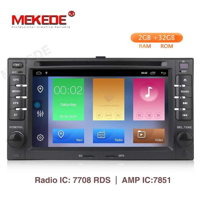 MEKEDE 2+32G Quad core Android 9.1 CAR GPS navigation radio dvd player For Kia Sorento Cerato Sportage Spectra Rondo Carens | Автомобили и