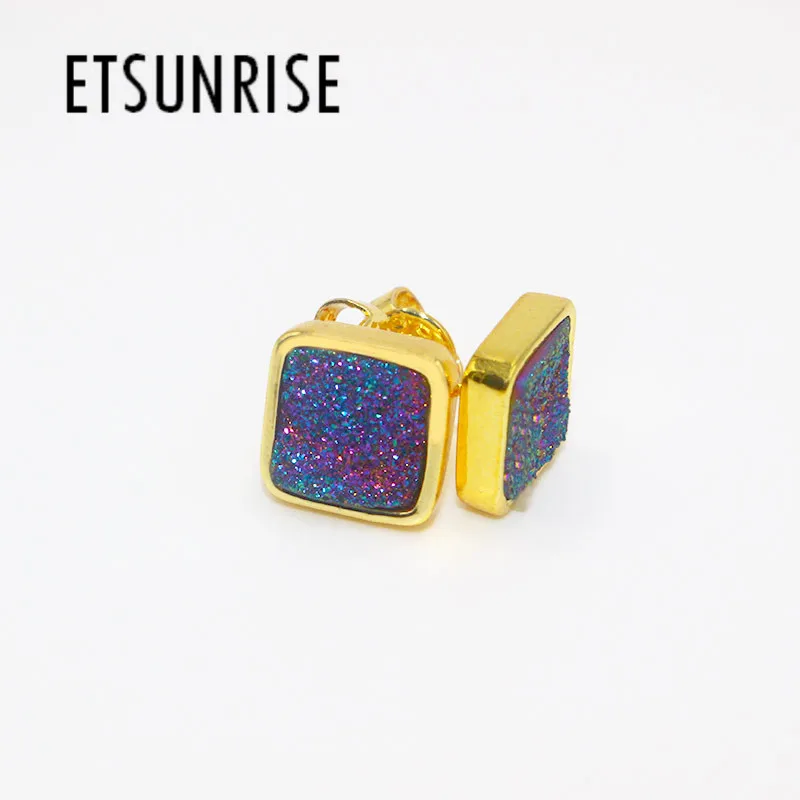 Серьги ETSUNRISE E0009 из натурального золота ручной работы модные ювелирные украшения