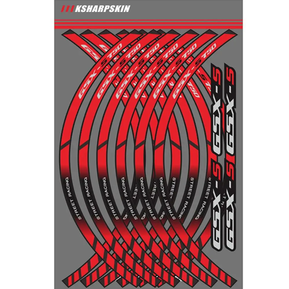 

Motorcycle Wheel Rim Decals Wheel Reflective Stickers Stripes For Suzuki GSX-S750