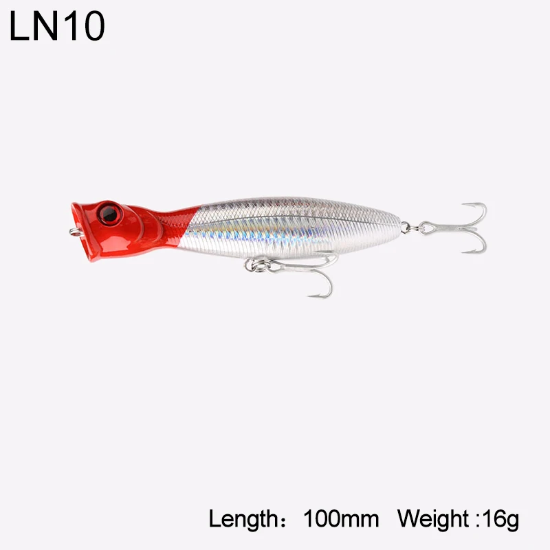 5285-100-LN10 Kingdom Popper рыболовные приманки высокого качества Профессиональные жесткие приманки 8 см 10 см 13 см плавающие верхние водные воблеры рыболовные снасти приманки - Цвет: 5285-100-LN10