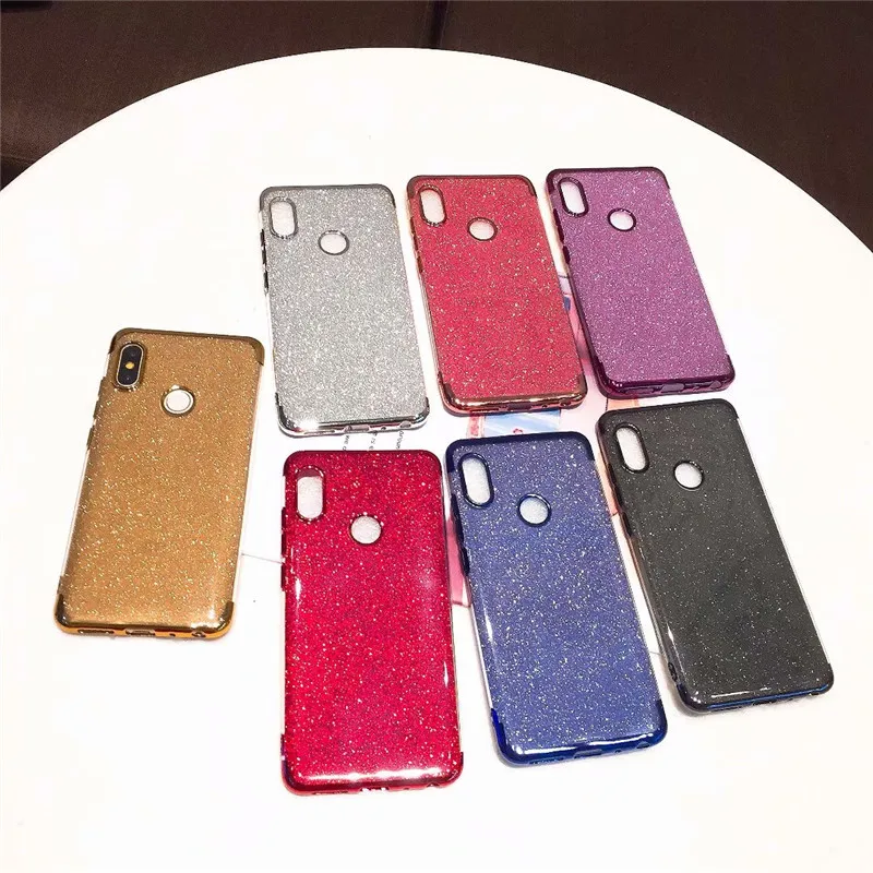 Мягкий силиконовый чехол с блестящим покрытием для Xiaomi Mi A2 Lite 5X 6X 8 SE Mix 2s чехлы Redmi 6