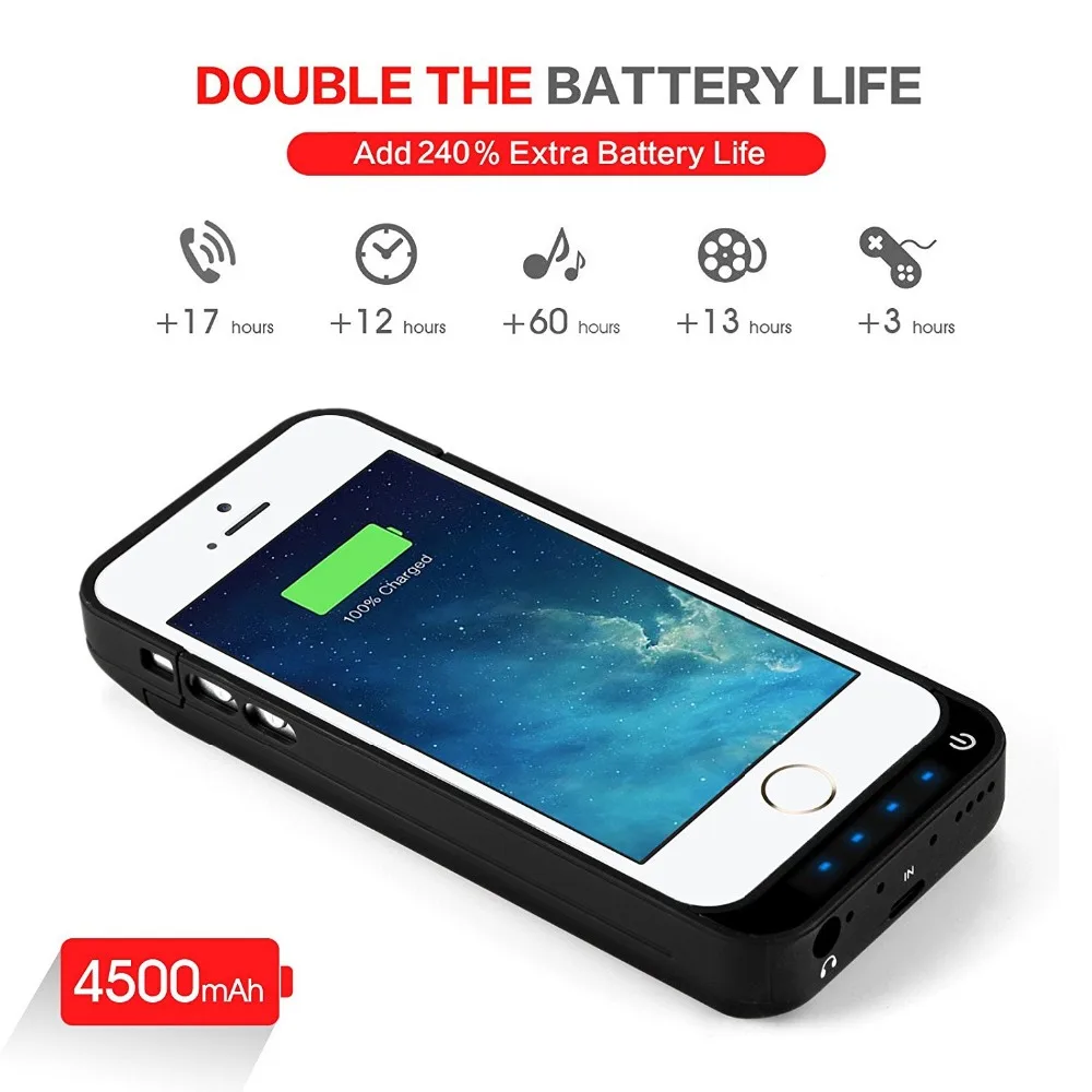 Фото New 4200mAh Portable Backup External Battery Power Bank Pack Built in USB Capacity For iPhone 5 5s 5C SE battery case Мобильные New 4200mAh Portable Backup External Battery Power Bank Pack Built in USB Capacity For iPhone 5 5s 5C SE battery case Мобильные