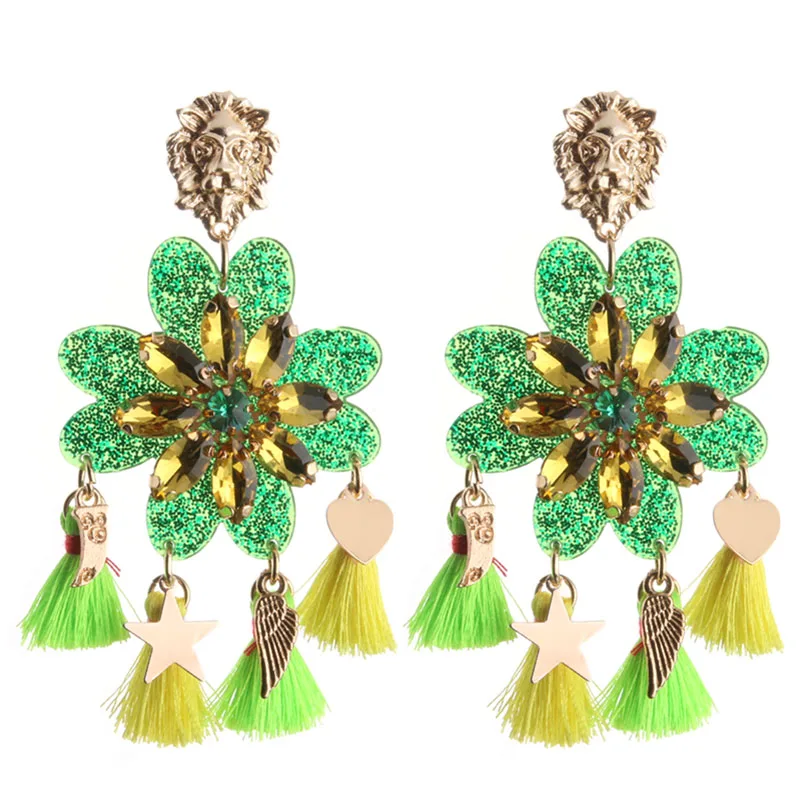 Новые висячие серьги NeeFu WoFu из смолы с кисточками большие для женщин большая