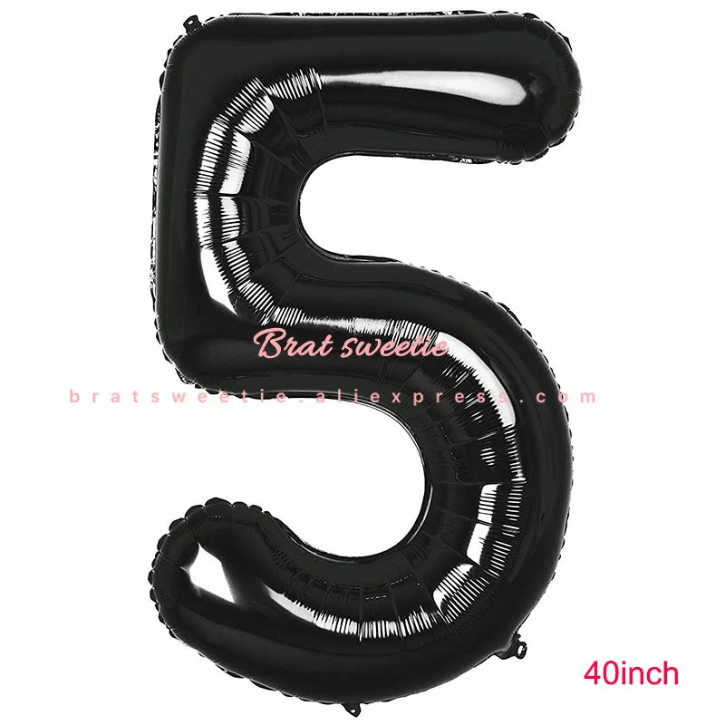 40in black 5 Вечерние шары с пандой на день рождения, декорированные пандой, фольгированные шары, латексные шары, баннер для детского душа, украшения для дня рождения - Цвет: 40in black 5