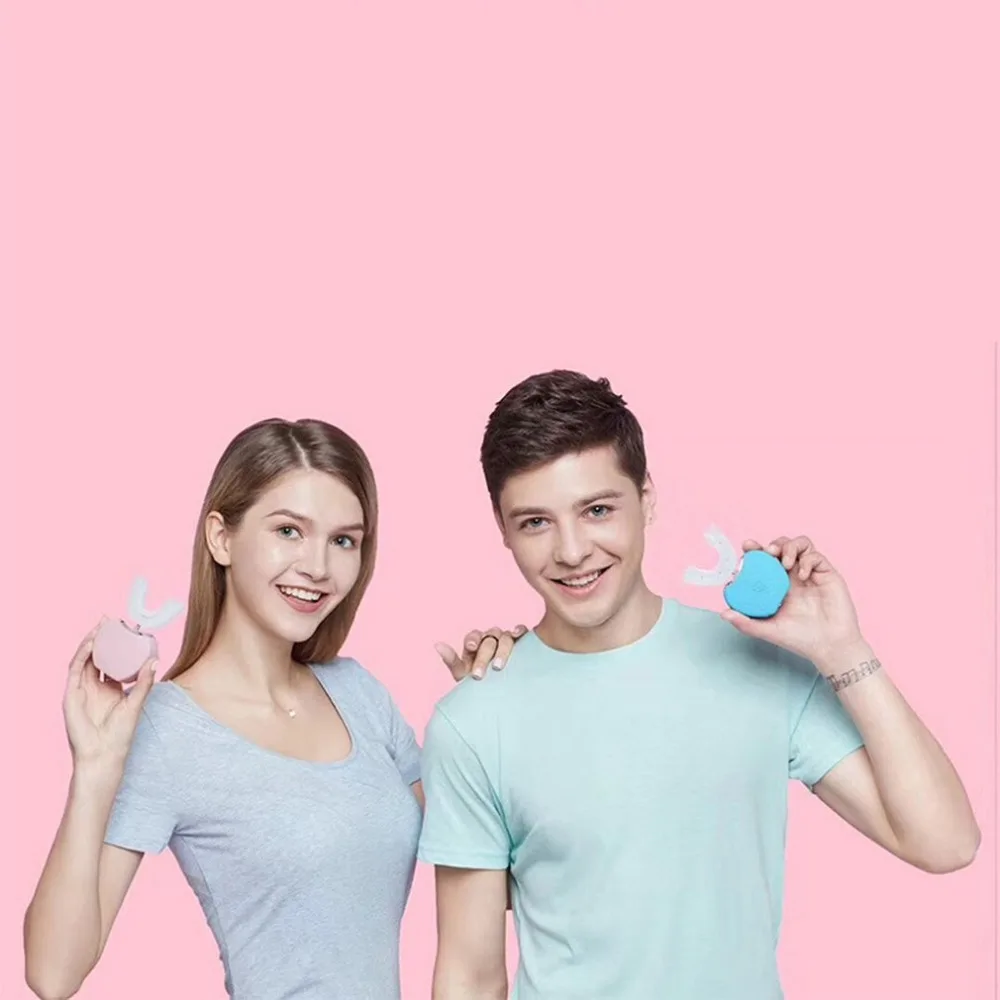 Беспроводная звуковая силиконовая электрическая зубная щетка 360 градусов с