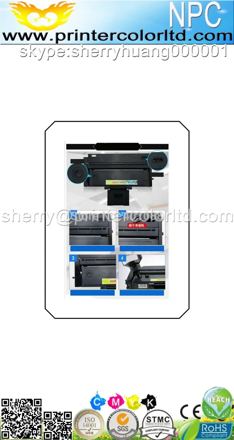Бутылка порошка тонера для Ricoh Aficio SP200 200N 200S 200SF 201SF 201 201S 201NW 202 202N 202S 202SF 202SN 203 203N 203S SP200C