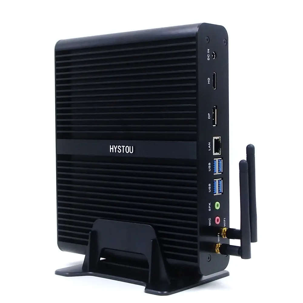 Hystou Intel Core i7 7500U Kaby Lake Мини ПК Windows 10 HD Graphics 620 безвентиляторный настольный