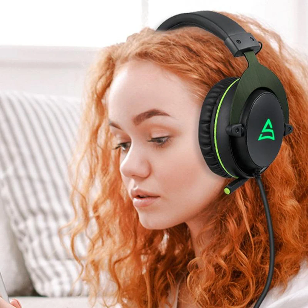 SUPSOO G817 объемный стереозвук, игровой светодиодный светильник, наушники-вкладыши, проводная гарнитура для геймеров на ПК с микрофоном, шумоподавлением