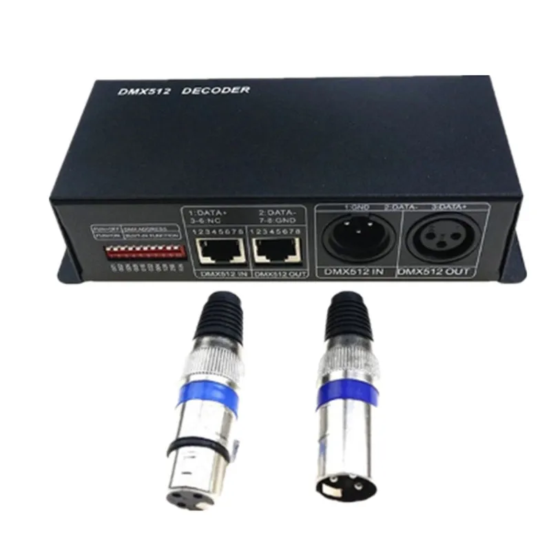 Dmx контроллер DMX декодер Dmx512 Контроллер 4CH DC12-24V RGBW светодиодный контроллер, 4 канала* 8A светильник контроллер для светодиодной ленты