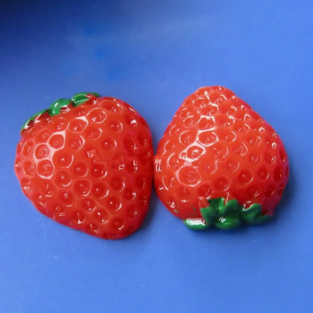 Красная клубника украшение смолы Flatback Скрапбукинг для