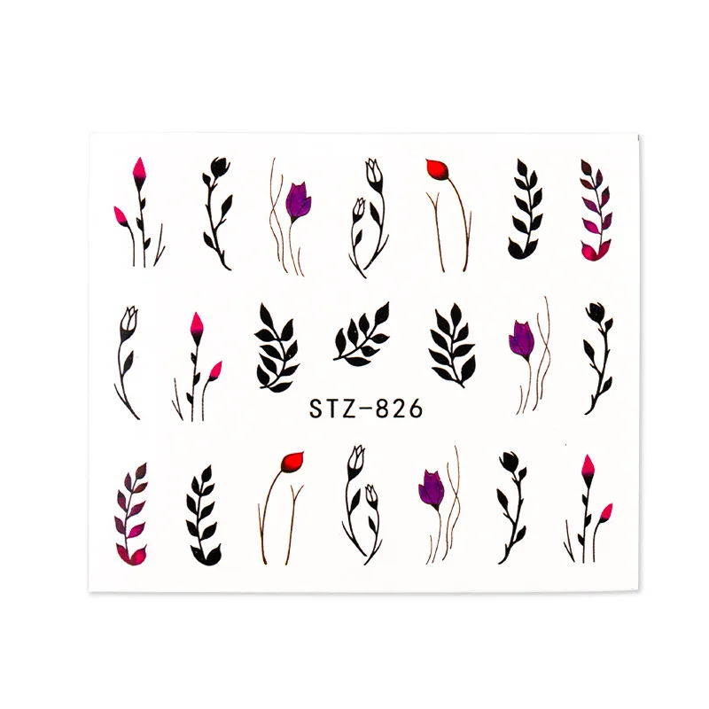 21 шт./компл. Nail Art Наклейки переводятся при помощи Стикеры летние Фламинго наклейки воды Стикеры украшения для ногтей Обертывания ползунки Фольга Стикеры s