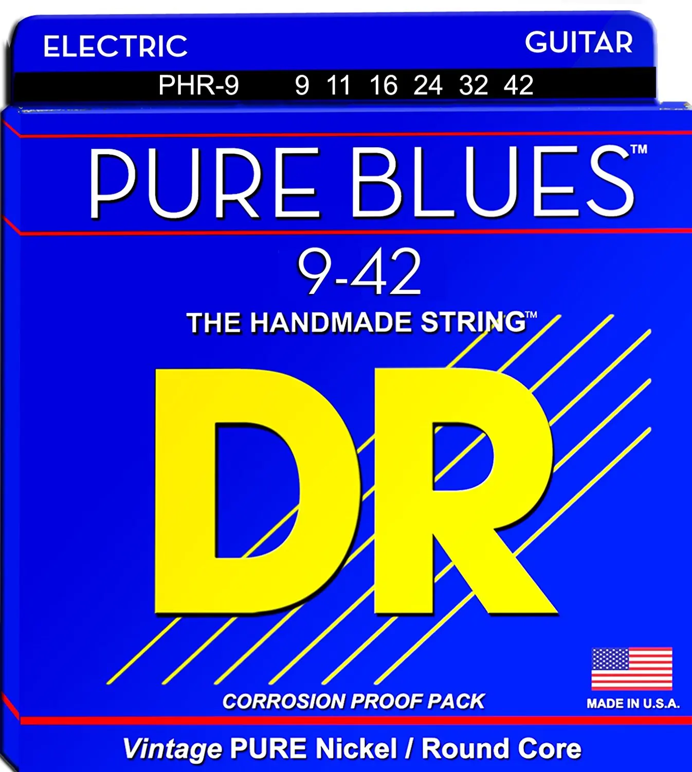 

DR Strings Pure Blues Pure Nickel Wrap Round Core PHR-9 PHR-10 Electric Guitar Strings