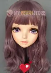 Standard makeup Miao-10) женские милые девушки смолы половина головы кигуруми BJD маска косплей японского аниме ролевая маска Лолиты кроссдресс кукольная маска - Цвет: Standard makeup