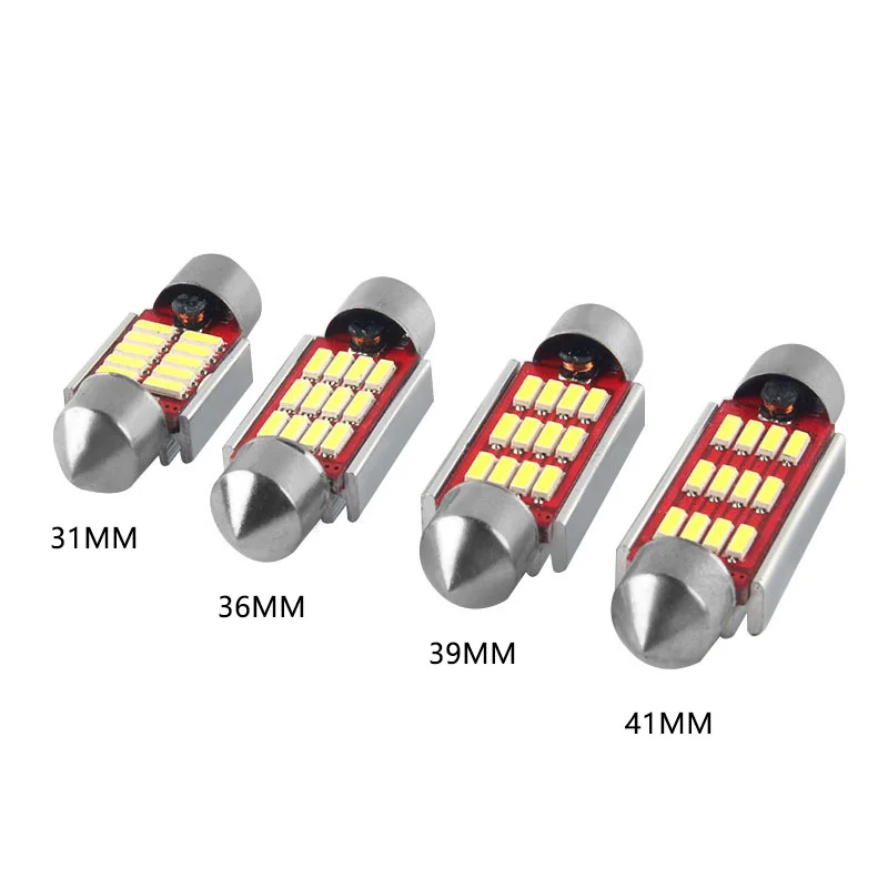 100x Canbus безошибочный Festoon 31 мм 36 39 41 C5w C10w Авто 12 Smd 4014 светодиодный купол для салона