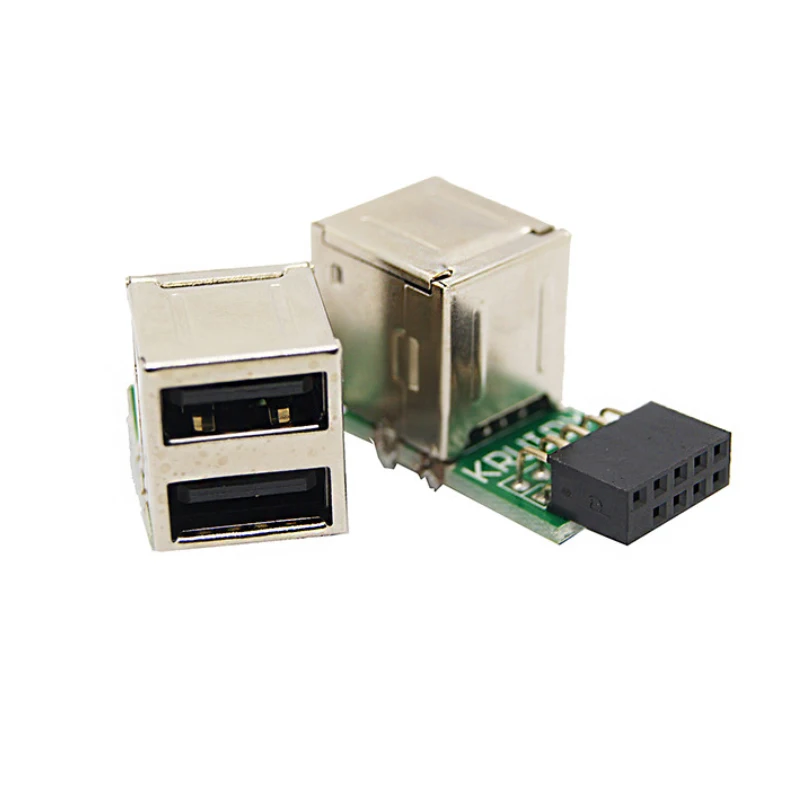 USB 2 0 Hub 9-Контактный header к двойному USB2.0 A Female порт конвертер карта адаптер |