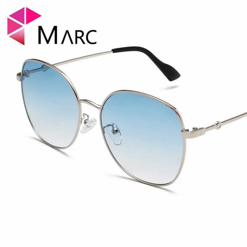 Бренд женские трендовые солнцезащитные очки квадратный градиент Красочные