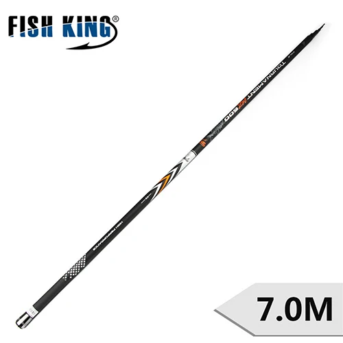 FISH KING стандартный 5-6 м длина сжатия 130 см с. Ш. 10-30 г светильник для ловли карпа ручная Удочка Фидер углеродная телескопическая удочка - Цвет: Красный