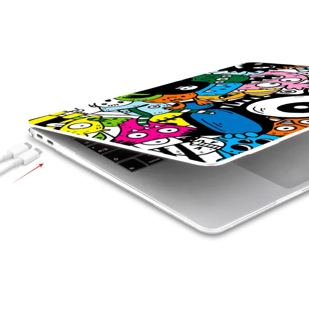 Для MacBook Pro retina 12 13 15 Air 11 13,3 дюймов жесткий чехол с уникальным принтом для ноутбука Pro 1" Touch Bar A1989 A1708