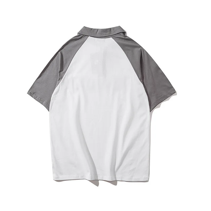 Raglan Sleeve Polo Shirts 2018 Summer Hip Hop Skateboard Cotton Polos Top Tee Streetwear Loose Fit Casual Shirt For Men | Мужская одежда