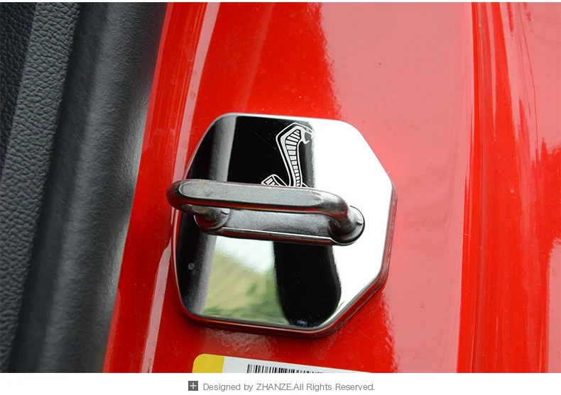 Чехол из нержавеющей стали для дверного замка FORD MUSTANG защитный чехол