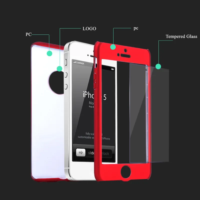 5S Роскошный Жесткий матовый чехол для телефона на 360 градусов iPhone 5 6 6S 7 8 Plus X XS