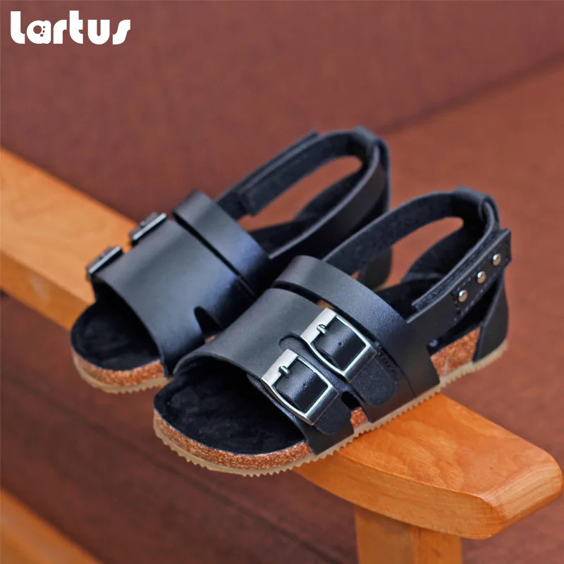 LARTUS/сандалии для девочек нескользящая обувь мальчиков с имитацией Окс тендон