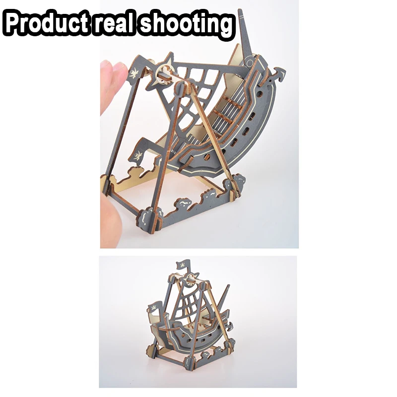 DIY искусство и 3D пиратский корабль ручной работы деревянные ремесленные игрушки