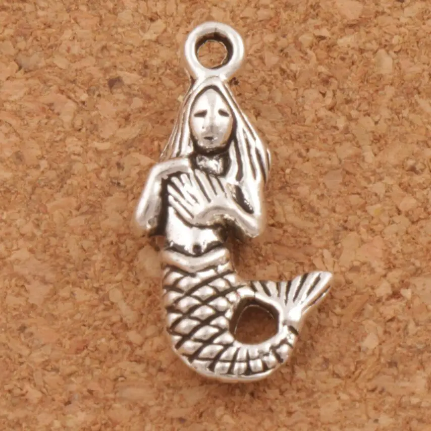 

Mermaid Charms Pendants 24pcs Zinc Alloy Jewelry DIY L164 22.4x10.3mm LZ