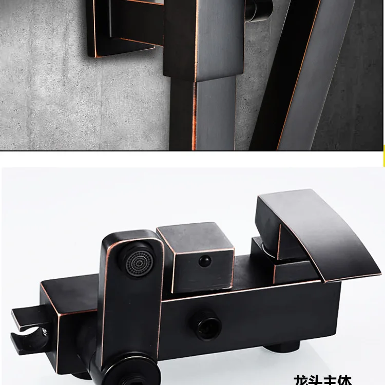 Душевая система sendukblack лейка тропический душ из качественной латуни смеситель