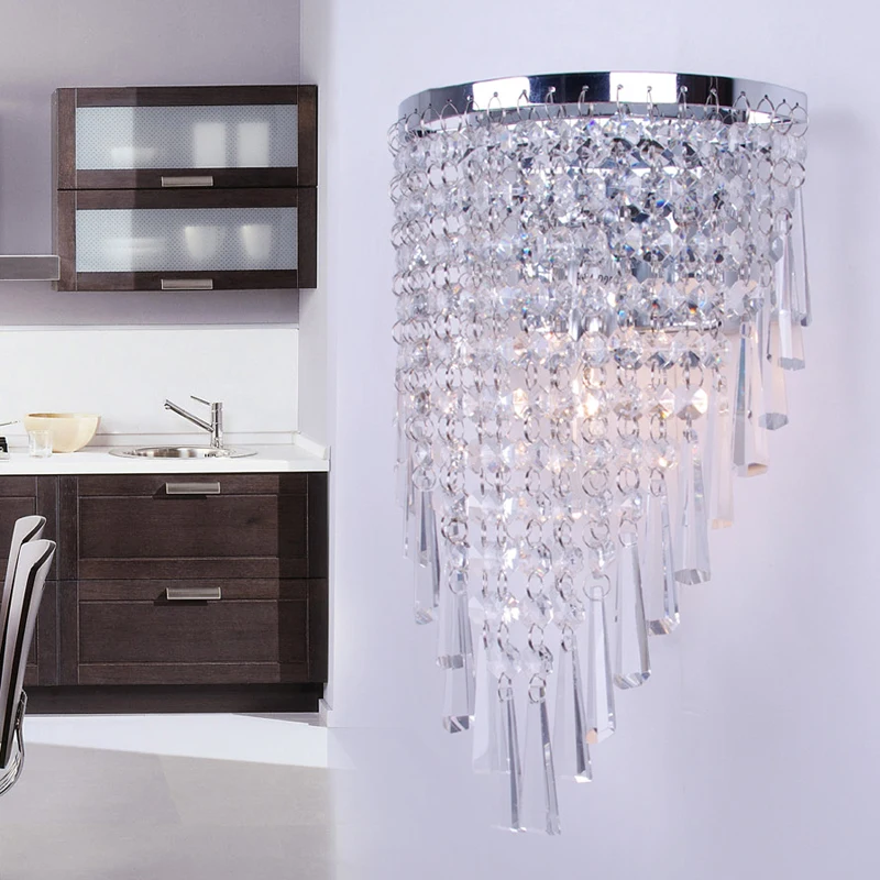 corridor wall lamp crystal mirror bedside European style living room study hall | Освещение