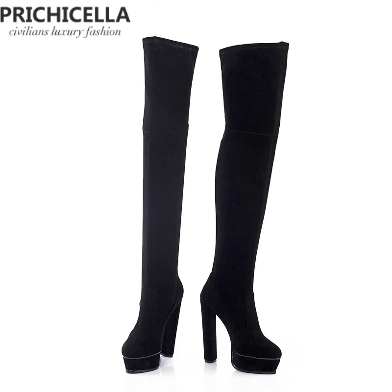 PRICHICELLA/красные сапоги до бедра из натуральной кожи на шнуровке сбоку; пикантные осенне-зимние высокие сапоги на шпильках