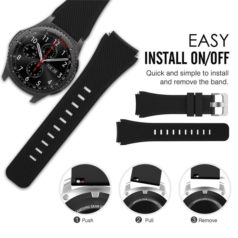 Ремешок для Samsung Gear S3 Frontier Classic сменный Браслет Galaxy 22 мм|Смарт-аксессуары| |